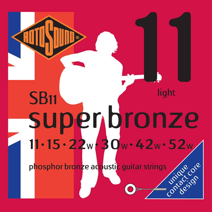 Rotosound SB11 Super Bronze Acoustic Guitar Strings - 11-52