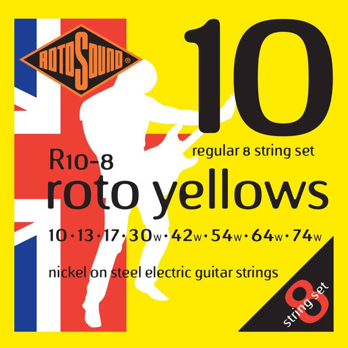 Rotosound R10-8 Nickel Electric Guitar Strings - 10-74