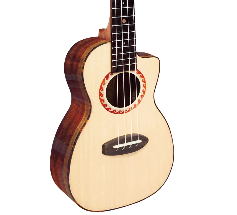 Leho LHUT-SRG-CE Rengas Tenor Cutaway Ukulele with Solid Spruce Top