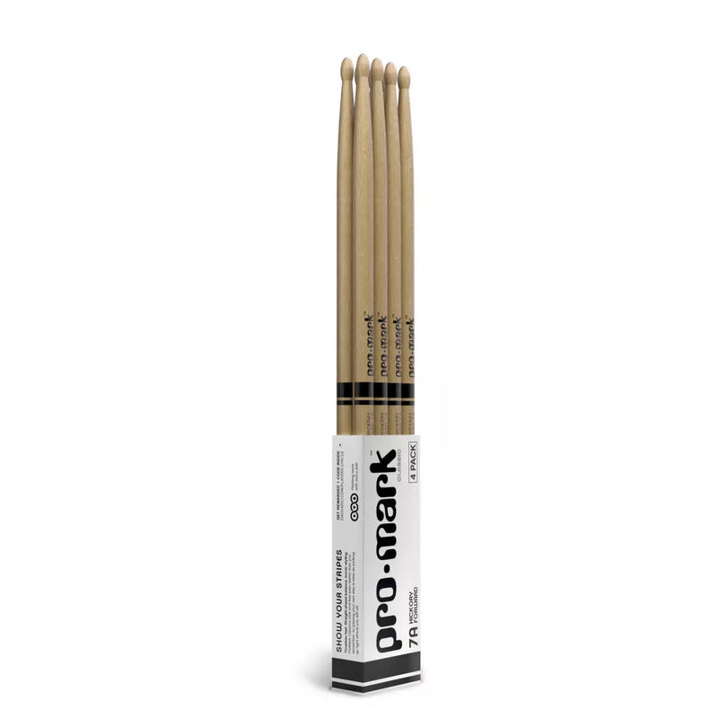 Pro-Mark TX7AW-4P Baguettes en hickory laqué avant - 7A (paquet de 4)