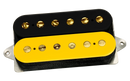 DiMarzio DP224F Andy Timmons AT-1 F-Spaced Humbucker (Black/Yellow With Gold Poles)