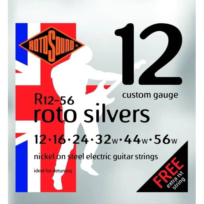 Rotosound R12-56 Silvers Nickel Electric Guitar Strings - 12-56