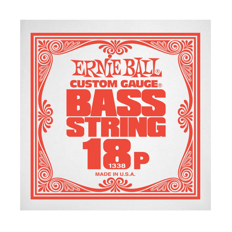 Ernie Ball 1338EB Stainless Steel Electric Bass Guitar String Single - .018P