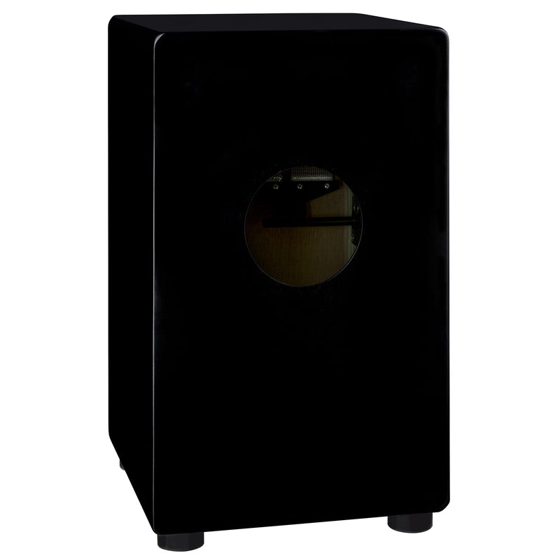Luna LPC BLK Tattoo Cajon (Satin Black With Ash Front)