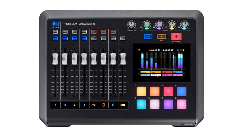 Tascam MIXCAST 4 Podcast Station w/ Recorder and USB