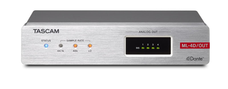 Tascam ML-4D/OUT-X 4-Channel Line-Output Dante Converter with Built-In DSP Mixer