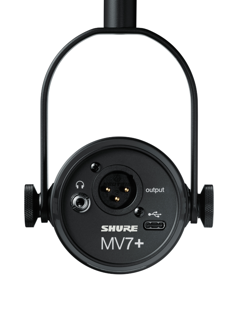 Shure MV7+ Hybrid Cardioid Dynamic Podcast Microphone (Black)