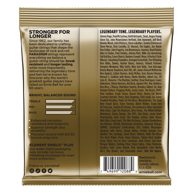 Ernie Ball 2088EB Paradigm Acoustic Strings - 80/20 Light 11-52