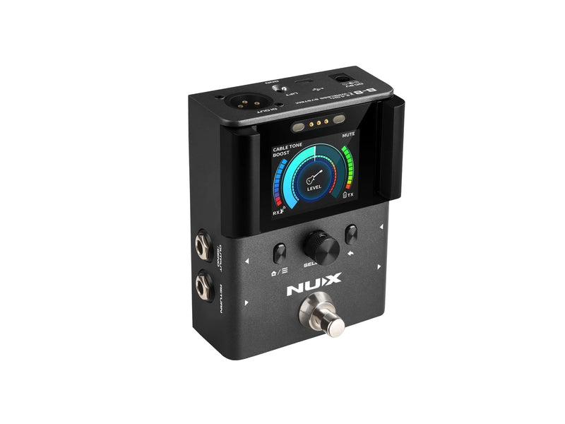 Système sans fil NUX B-8 2,4 GHz Pedalboard avec accordeur et effet Boost