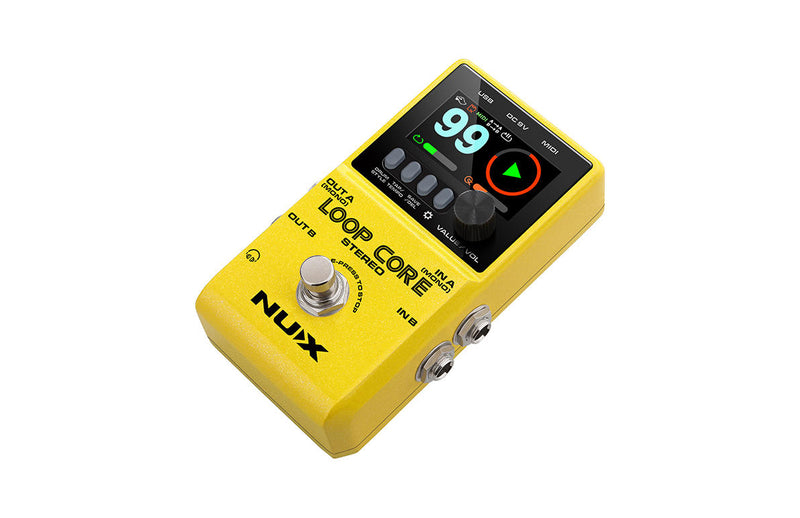 Pédale Looper stéréo NUX LOOPCORE-STEREO avec écran LCD