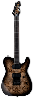 Guitare électrique ESP LTD TE-1000 Evertune (Charcola Burst)