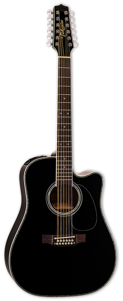 Takamine EF381DX Legacy Series Guitare acoustique 12 cordes (Noir)