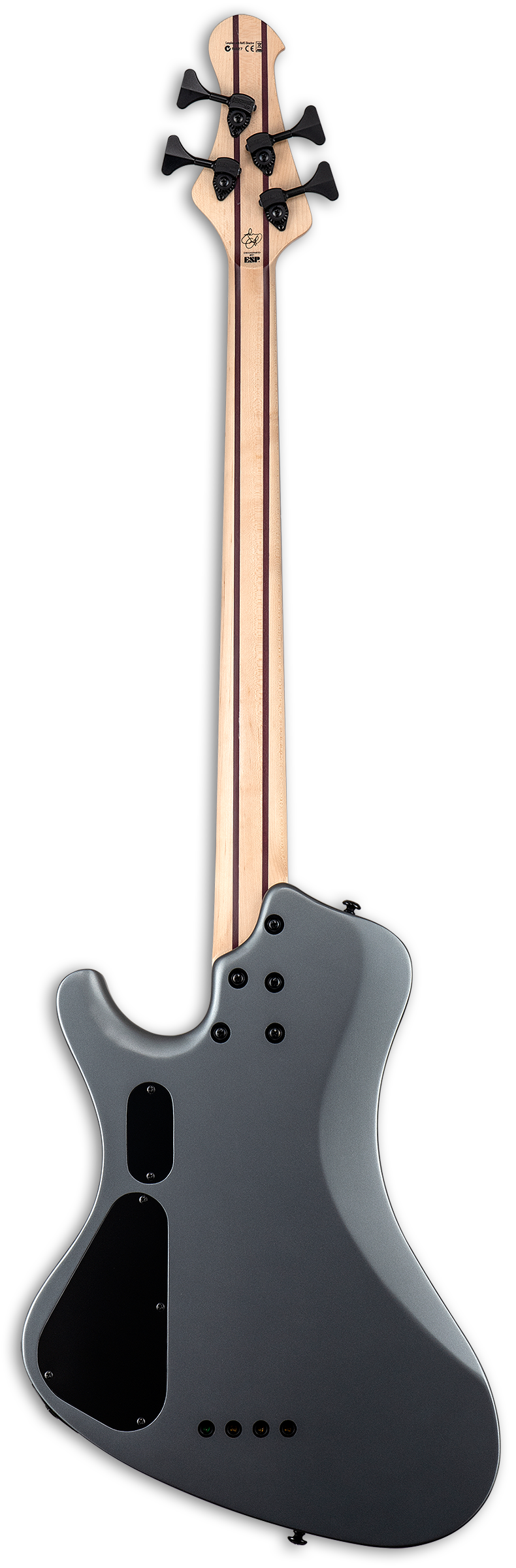 ESP LTD Signature John Campbell JC-4 Guitare basse électrique avec étui (gris foncé métallisé satiné)