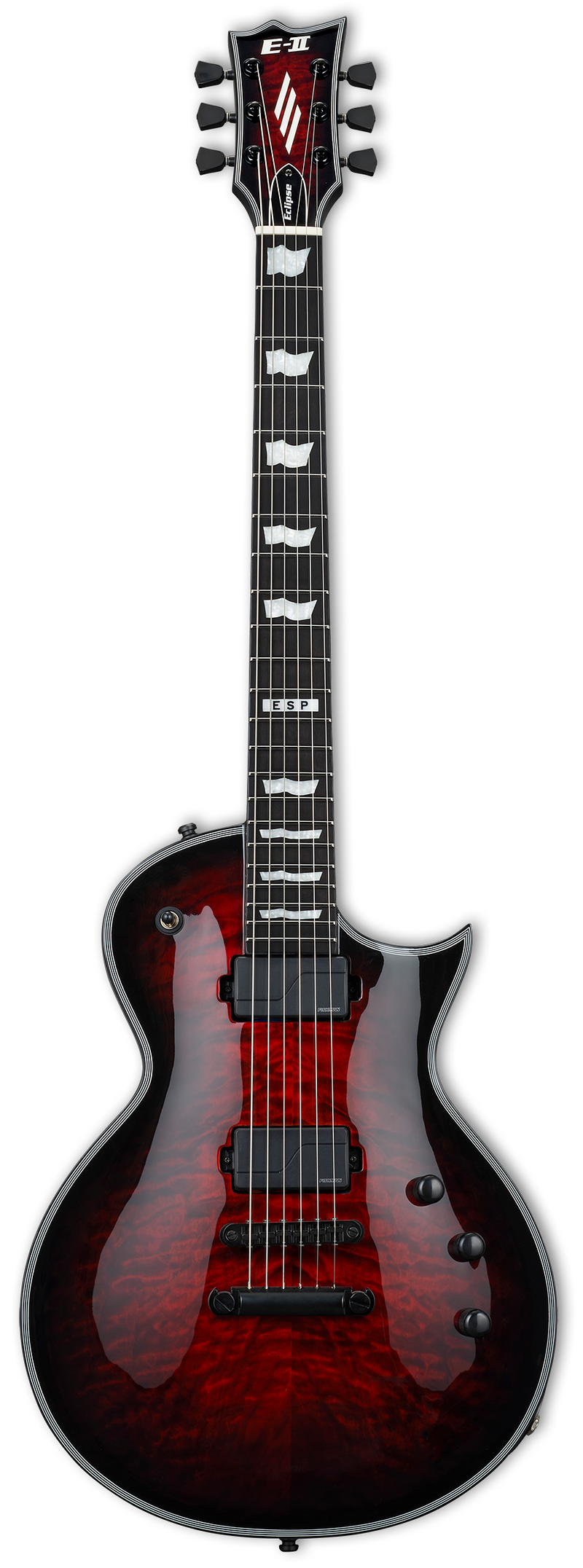 Guitare électrique ESP E-II ECLIPSE (See-thru Black Cherry Sunburst)