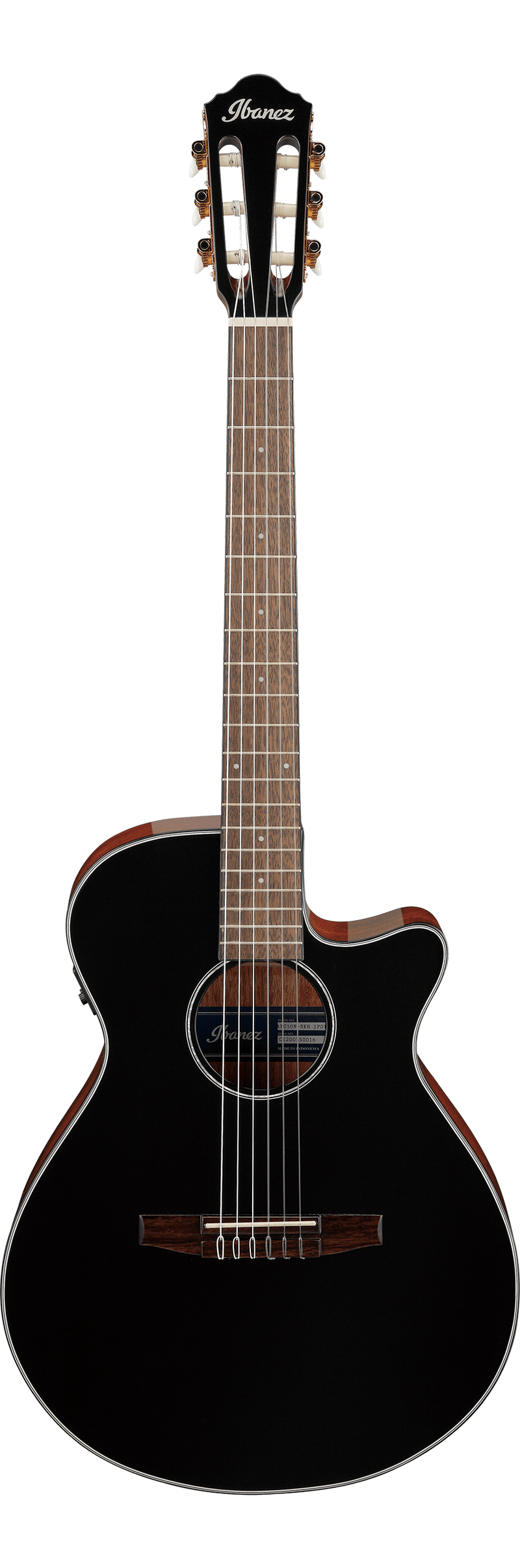 Ibanez AEG50NBKH - CORPS AEG Single Cutaway Guitare Electric-Electric Spruce Top Nylon - noir