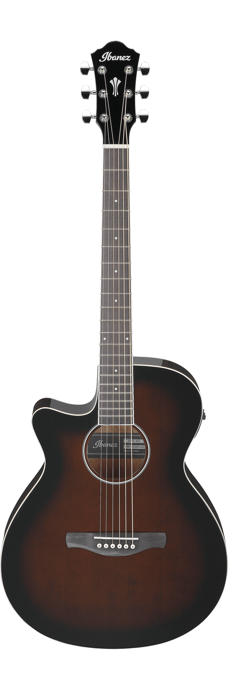 Ibanez AEG7L Guitare acoustique gauche (Dark Violin Sunburst High Gloss)