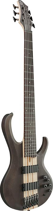 Ibanez BTB606TGF 6 String Electric Bass Guitar (Transparent Gray Flat)