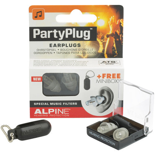 Alpine PARTYPLUG-CLR PartyPlug Music Earplugs (Clear)