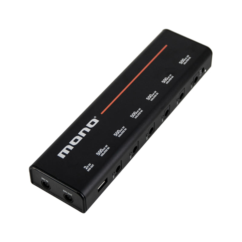 Mono PFX-PS-M-BLK-US 7-outlet Isolated Pedalboard Power Supply - Medium