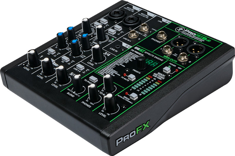 Mackie PROFX6V3 Mélangeur d'effets professionnel 6 canaux avec USB