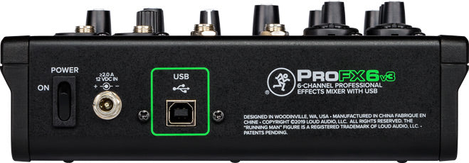 Mackie PROFX6V3 Mélangeur d'effets professionnel 6 canaux avec USB