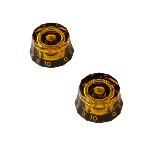 PRS PRS Lampshade SAE Shaft Knobs (Amber/Black) - 2 Pack
