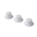PS Silver Sky Bell SAE Shaft Knobs (White) - 3 Pack