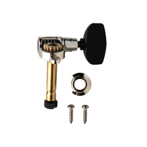 PRS PHASE III Bass Locking Tuners With Wing Buttons (Collar Design, Black) - Single