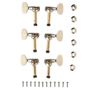 PRS PHASE III Locking Tuners With Wing Buttons (Collar Design, Ivory) - 6 Pack