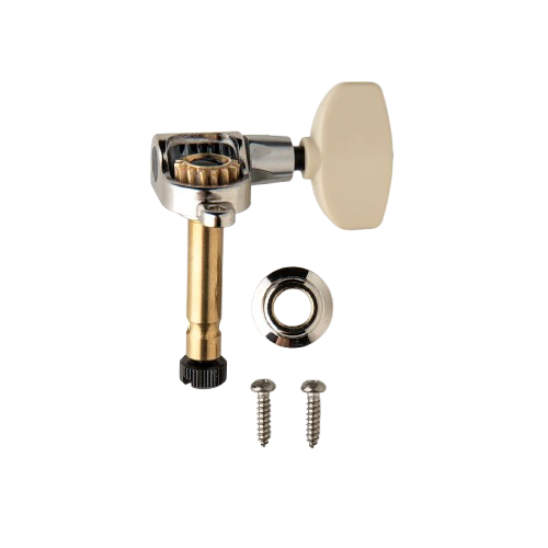 PRS PHASE III Bass Locking Tuners With Wing Buttons (Collar Design, Ivory) - Single