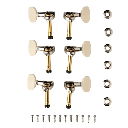 PRS PHASE III Locking Tuners With Wing Buttons (Shaft Design, Ivory) - 6 Pack