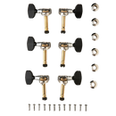 PRS PHASE III Locking Tuners With Wing Buttons (Collar Design, Black) - 6 Pack