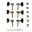 PRS PHASE III Non-Locking Tuners With Wing Button (Collar Design, Black) - 6 Pack