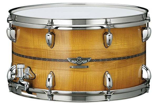 Tama TMBS158SOCOB Star Reserve Maple/Bubinga Snare Drum (Caramel Olive Ash Burst) - 15" x 8"