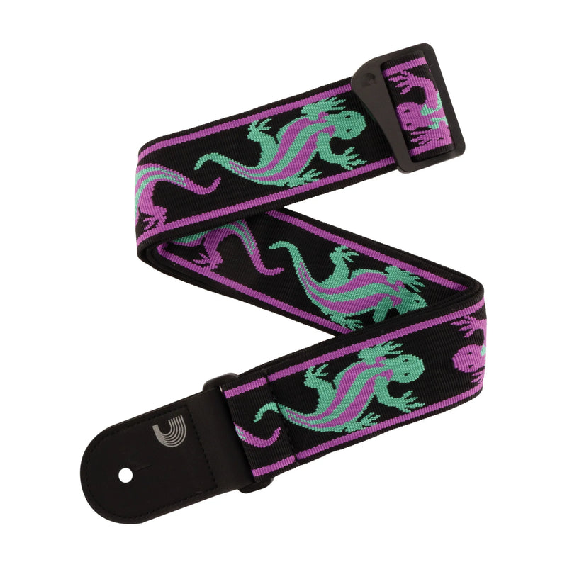 D'Addario 50PW01 Planet Waves Vintage Guitar Strap (Green / Purple)