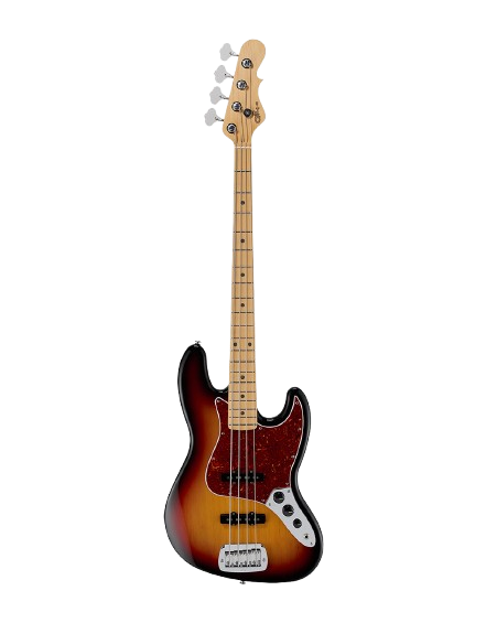 G&L FDJB-3TS-CR Fullerton Deluxe JB Rosewood Fretboard Electric Bass Guitar (3-Tone Sunburst)