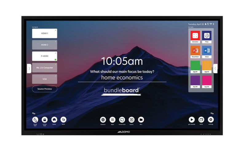 Panneau LED multi-touch Qomo QITBB75 H BundleBoard série H avec Android 11 - 75"