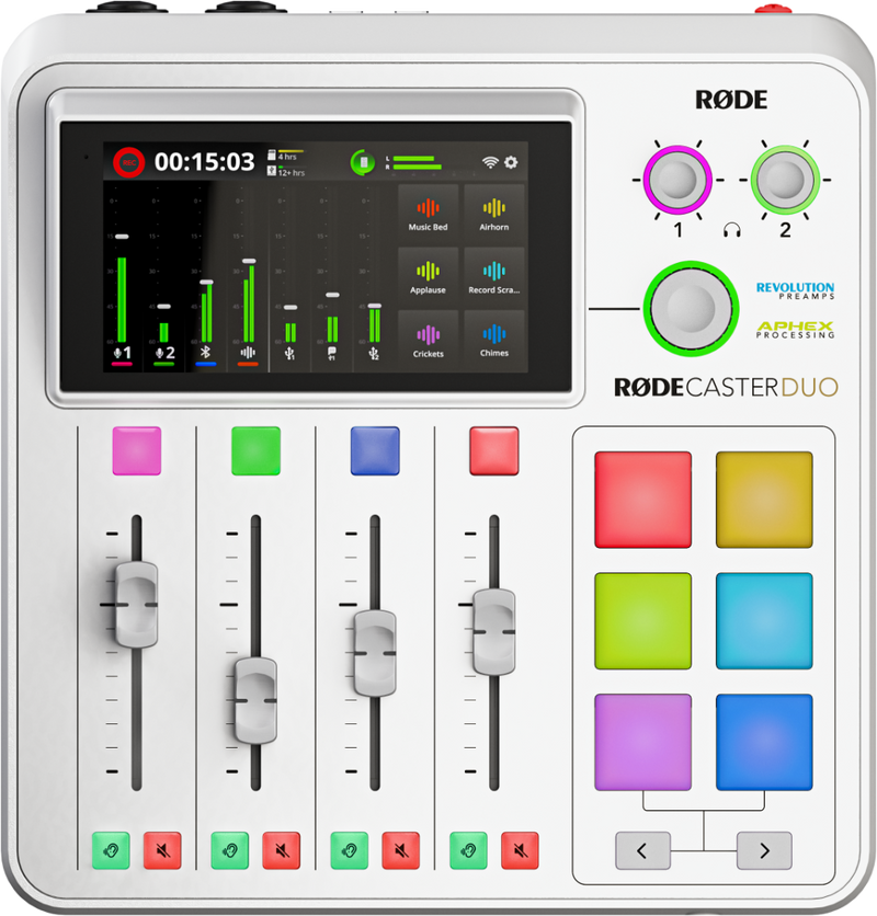 Rode RODECASTER DUO Integrated Audio Production Studio (White)