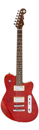 Guitare électrique Solidbody Reverend CHARGER RA - Érable flamme rouge vin