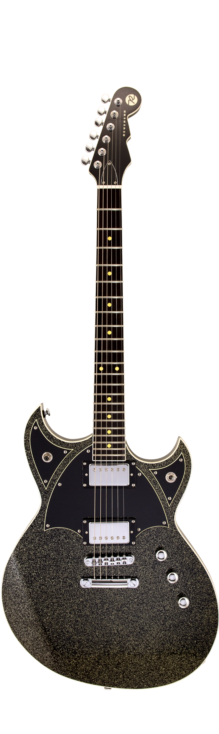 Reverend SPACEHACK HT Semi Hollow Body Electric Guitar (Black Sparkle)