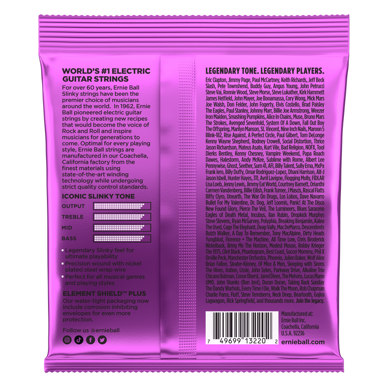 Ernie Ball 3220EB 3-Pack Power Slinky Electric Strings 11-48