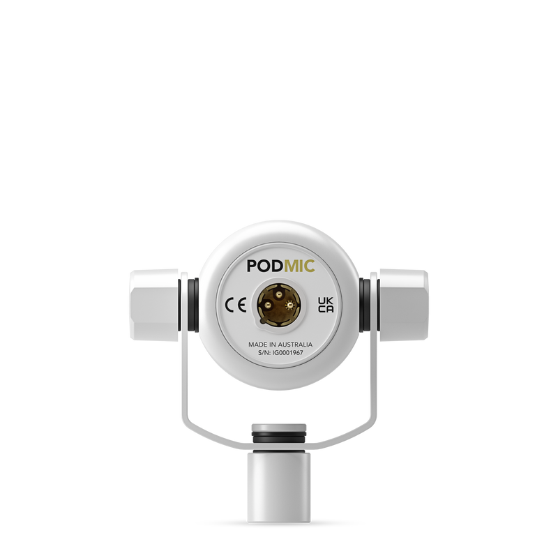 Rode PODMIC Dynamic Podcasting Microphone (White)