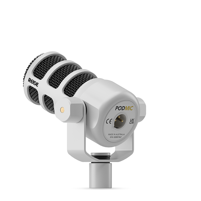Rode PODMIC Dynamic Podcasting Microphone (White)