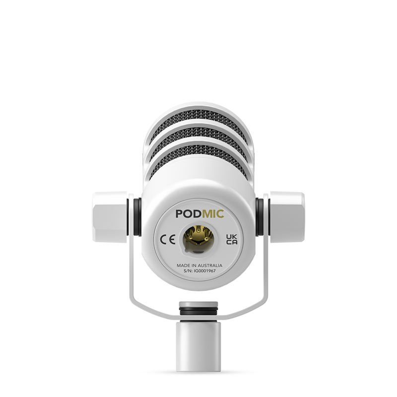 Rode PODMIC Dynamic Podcasting Microphone (White)