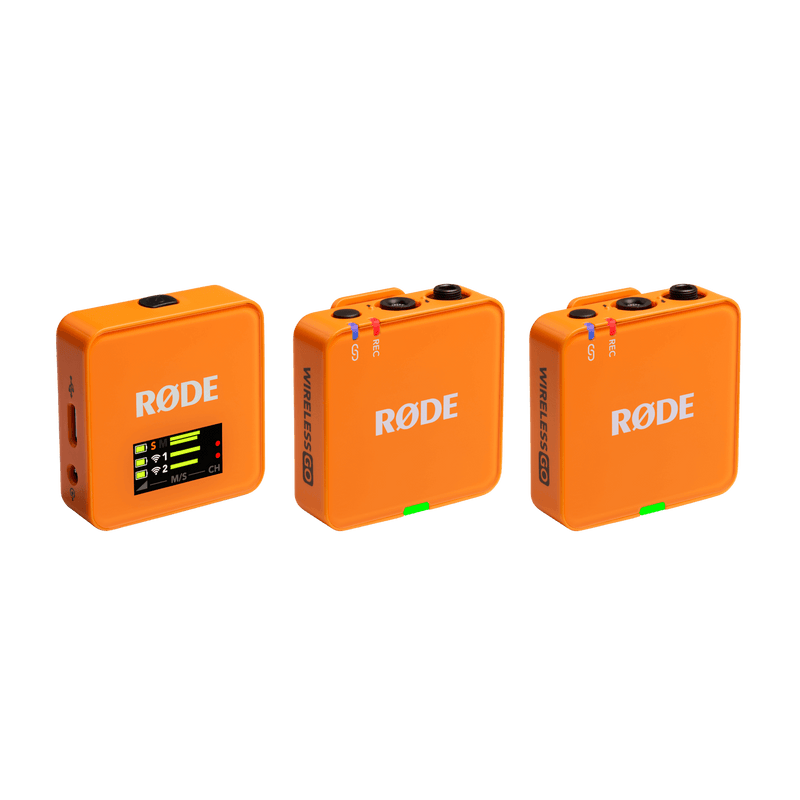 Rode WIRELESS GO GEN III 2-Person Compact Digital Wireless Microphone System/Recorder (2.4 GHz, Orange)