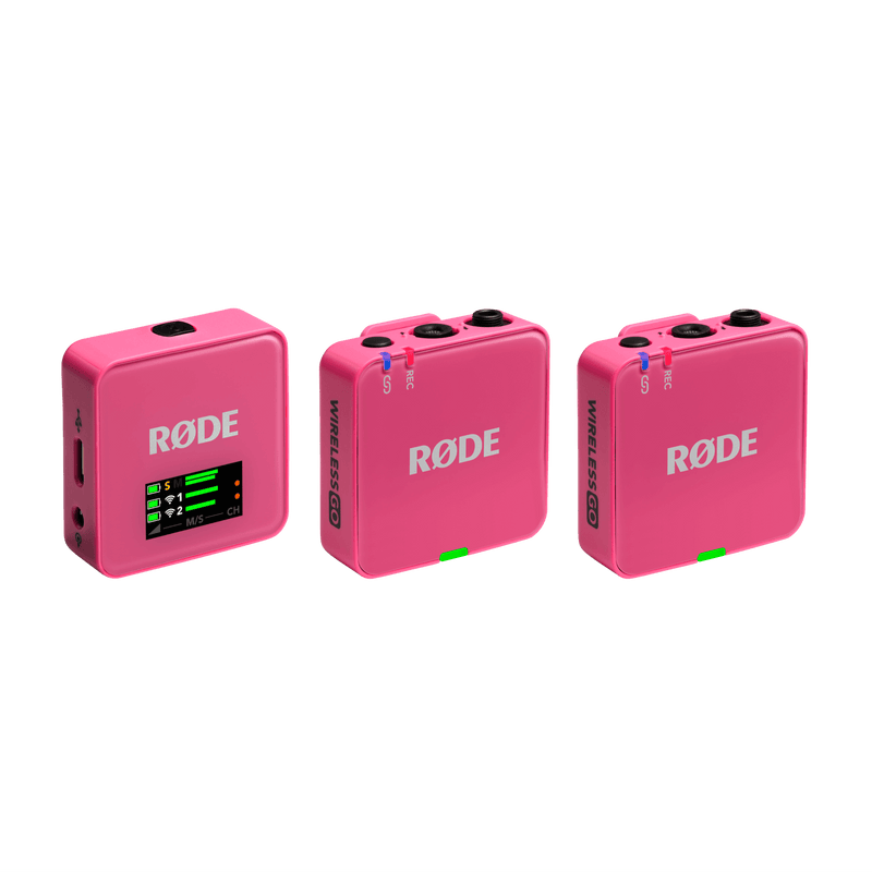 Rode WIRELESS GO GEN III 2-Person Compact Digital Wireless Microphone System/Recorder (2.4 GHz, Pink)