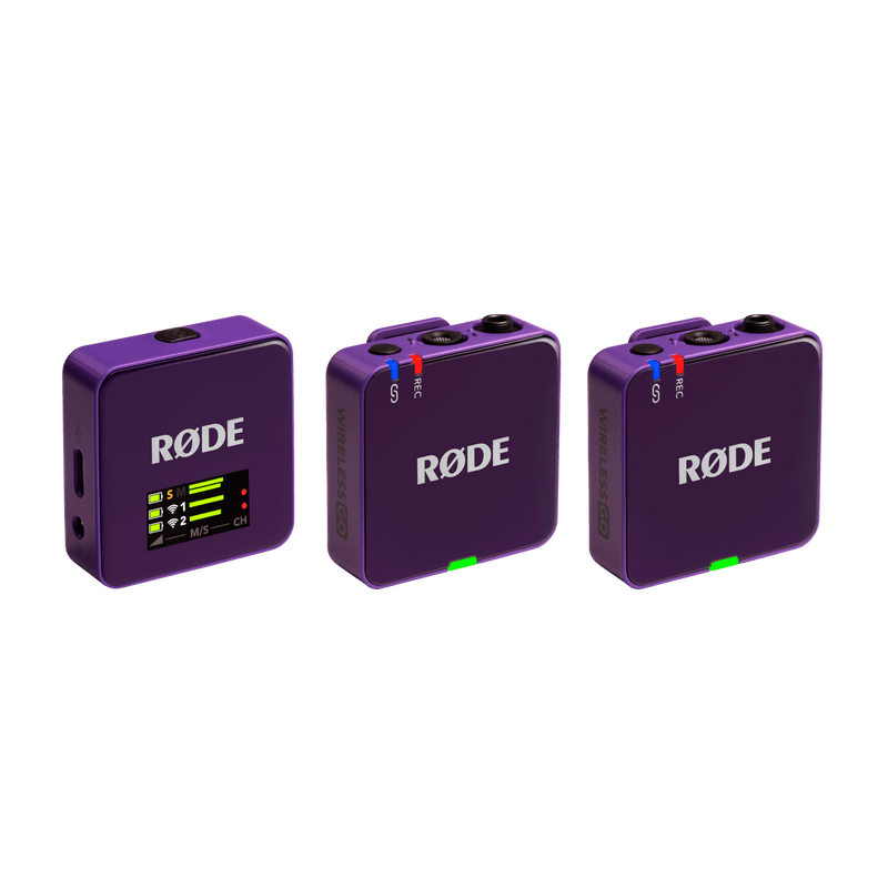 Rode WIRELESS GO GEN III 2-Person Compact Digital Wireless Microphone System/Recorder (2.4 GHz, Purple)