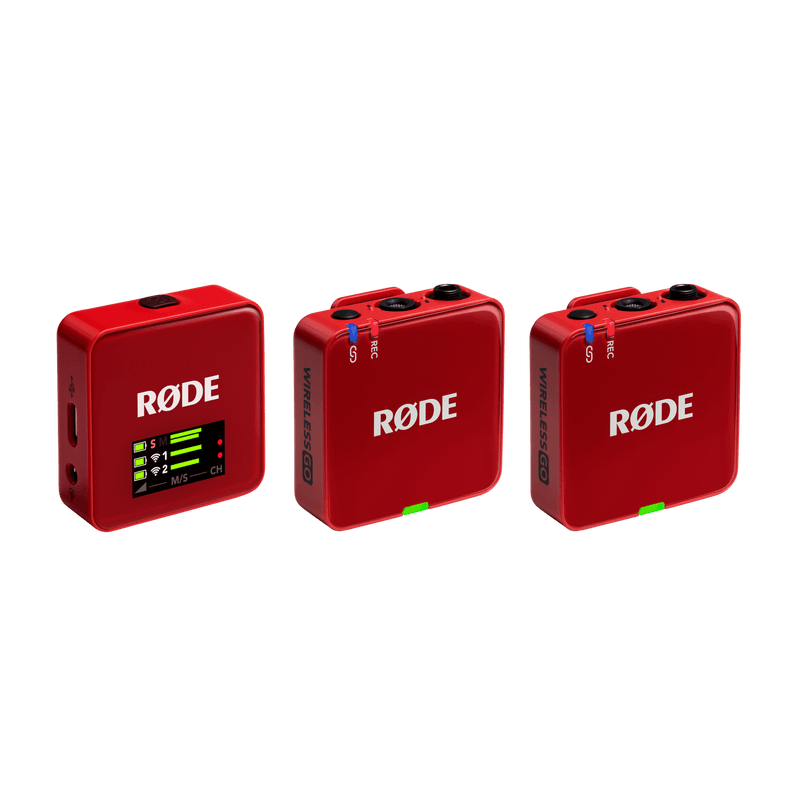 Rode WIRELESS GO GEN III 2-Person Compact Digital Wireless Microphone System/Recorder (2.4 GHz, Red)
