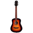 Luna SAFARI TRIBAL Left-Handed Acoustic/Electric Guitar (Tobacco Sunburst Satin)