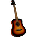 Luna SAFARI TRIBAL Left-Handed Acoustic/Electric Guitar (Tobacco Sunburst Satin)